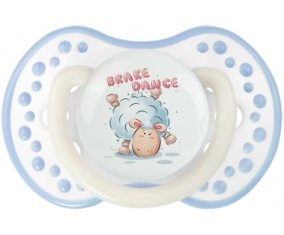 Animaux rigolos Brake Dance : Blanc-cyan classique Tétine embout Lovi Dynamic