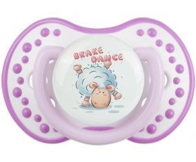Animaux rigolos Brake Dance : Blanc-mauve classique Tétine embout Lovi Dynamic