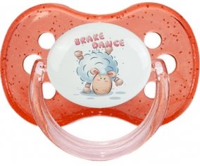 Animaux rigolos Brake Dance : Rouge à paillette Tétine embout cerise