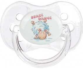 Animaux rigolos Brake Dance : Transparent classique Tétine embout cerise