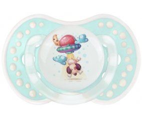 Animaux rigolos Secoupe volente chien : Retro-turquoise-lagon classique Tétine embout Lovi Dynamic