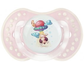 Animaux rigolos Secoupe volente chien : Retro-rose-tendre classique Tétine embout Lovi Dynamic