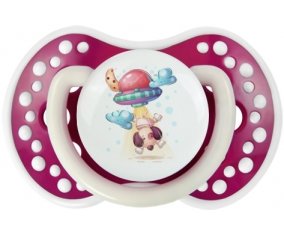 Animaux rigolos Secoupe volente chien : Fuchsia phosphorescente Tétine embout Lovi Dynamic
