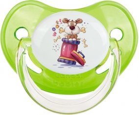 Animaux rigolos Woof ! : Vert classique Tétine embout physiologique