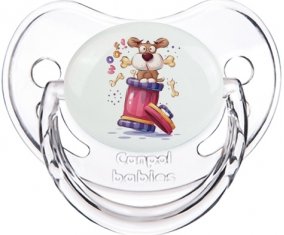 Animaux rigolos Woof ! : Transparent classique Tétine embout physiologique