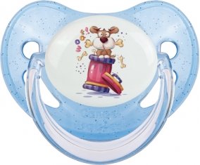 Animaux rigolos Woof ! : Bleue à paillette Tétine embout physiologique