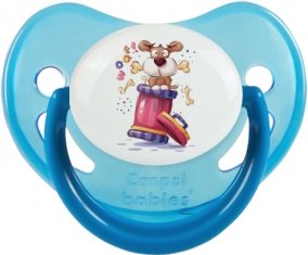 Animaux rigolos Woof ! : Bleue phosphorescente Tétine embout physiologique