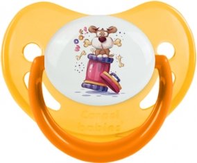 Animaux rigolos Woof ! : Jaune phosphorescente Tétine embout physiologique