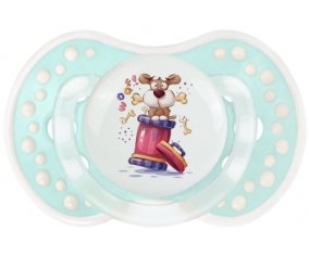 Animaux rigolos Woof ! : Retro-turquoise-lagon classique Tétine embout Lovi Dynamic