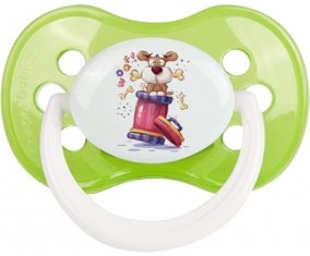 Animaux rigolos Woof ! : Vert classique Tétine embout anatomique