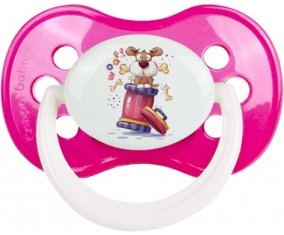 Animaux rigolos Woof ! : Rose foncé classique Tétine embout anatomique