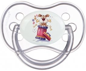 Animaux rigolos Woof ! : Transparente classique Tétine embout anatomique
