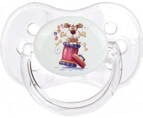 Animaux rigolos Woof ! : Transparent classique Tétine embout cerise