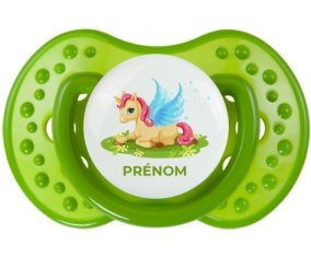 Licorne design-8 avec prénom : Sucette LOVI Dynamic personnalisée