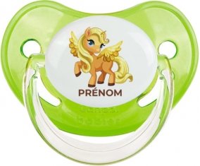 My Little Pony Applejack avec prénom : Vert classique Tétine embout physiologique