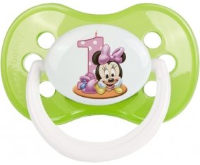 Disney Minnie Numéro 1 anniversaire : Vert classique Tétine embout anatomique