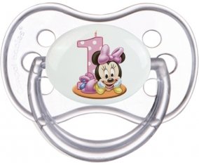 Disney Minnie Numéro 1 anniversaire : Transparente classique Tétine embout anatomique