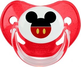 Disney Mickey short rouge : Rouge à paillette Tétine embout physiologique