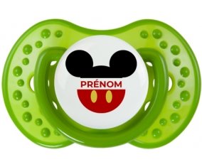 Disney Mickey short rouge avec prénom : Vert classique Tétine embout Lovi Dynamic