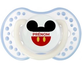 Disney Mickey short rouge avec prénom : Blanc-cyan classique Tétine embout Lovi Dynamic