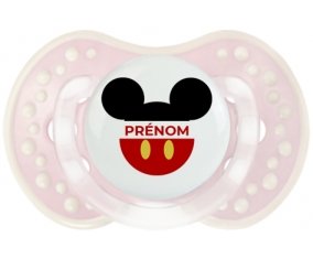 Disney Mickey short rouge avec prénom : Retro-rose-tendre classique Tétine embout Lovi Dynamic