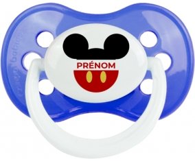 Disney Mickey short rouge avec prénom : Tétine Anatomique personnalisée