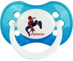 Spiderman design-1 avec prénom : Cyan classique Tétine embout anatomique