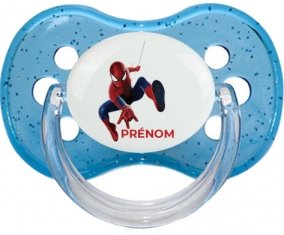 Spiderman design-1 avec prénom : Sucette Cerise personnalisée