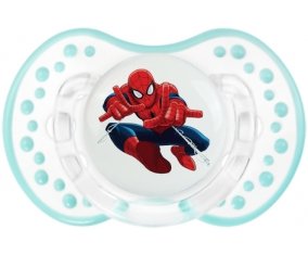 Spiderman design-3 avec prénom : Retro-blanc-lagon classique Tétine embout Lovi Dynamic