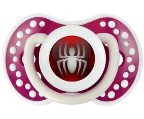Spiderman bouton araigné : Fuchsia phosphorescente Tétine embout Lovi Dynamic