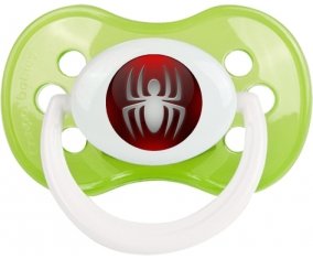 Spiderman bouton araigné : Vert classique Tétine embout anatomique