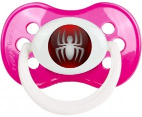 Spiderman bouton araigné : Rose foncé classique Tétine embout anatomique