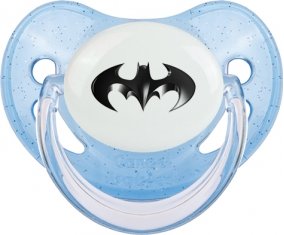Batman logo noir : Bleue à paillette Tétine embout physiologique