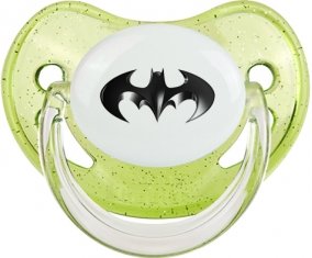 Batman logo noir : Vert à paillette Tétine embout physiologique