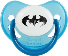 Batman logo noir : Bleue phosphorescente Tétine embout physiologique