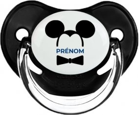 Disney Mickey Oreilles noires Nœud papillon noir avec prénom : Sucette Physiologique