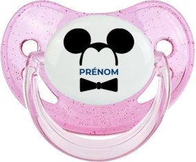 Disney Mickey Oreilles noires Nœud papillon noir avec prénom : Sucette Physiologique