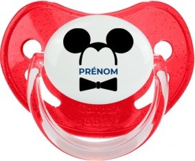 Disney Mickey Oreilles noires Nœud papillon noir avec prénom : Sucette Physiologique