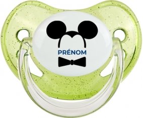 Disney Mickey Oreilles noires Nœud papillon noir avec prénom : Sucette Physiologique