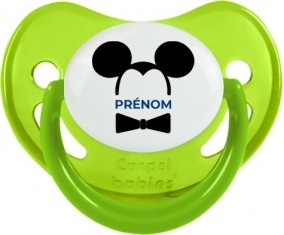 Disney Mickey Oreilles noires Nœud papillon noir avec prénom : Sucette Physiologique