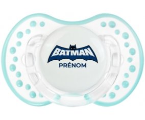 Batman logo bleu avec prénom : Retro-blanc-lagon classique Tétine embout Lovi Dynamic