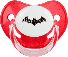 Batman logo design-2 : Rouge à paillette Tétine embout physiologique