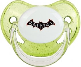 Batman logo design-2 : Vert à paillette Tétine embout physiologique