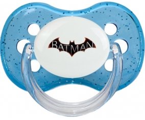 Batman logo design-2 : Bleu à paillette Tétine embout cerise