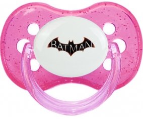 Batman logo design-2 : Rose à paillette Tétine embout cerise