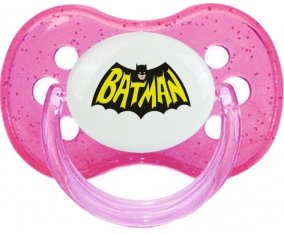 Batman logo design-3 : Rose à paillette Tétine embout cerise