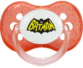 Batman logo design-3 : Rouge à paillette Tétine embout cerise