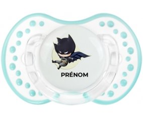 Batman kids logo design-1 avec prénom : Retro-blanc-lagon classique Tétine embout Lovi Dynamic