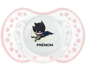 Batman kids logo design-1 avec prénom : Retro-blanc-rose-tendre classique Tétine embout Lovi Dynamic