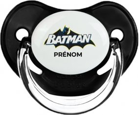 Batman logo design-2 avec prénom : Noir classique Tétine embout physiologique